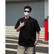 t恤男款夏季短袖cleanfit美式复古五分袖T0257-P36，男装T恤，星座308B-1