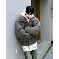 重磅简约立领短款棉服外套男宽松冬季加厚休闲短款棉衣潮牌百搭，男装棉衣，星座410-6（原星座1304-1）