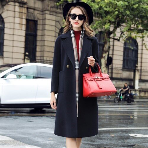 开衫潮流拼接气质时尚休闲纯色2022年冬季毛呢外套，女装毛呢外套，阿舍尔精品