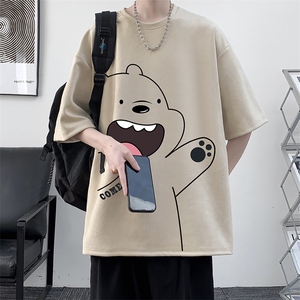 麂皮绒短袖t恤男大码半袖男 JD82131-P25图片