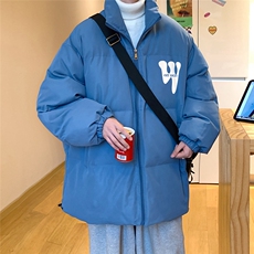 特批夜景时尚宽松字母印花秋冬保暖棉衣A247-MY62048特批65控99，男装棉衣，电商A247