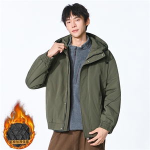 2025秋冬新款棉衣连帽工装夹克男户外登山服棉服