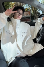 JK203/P65春装新款个性装饰立领夹克男潮流飞行员上衣外套，男装夹克，电商基地A050