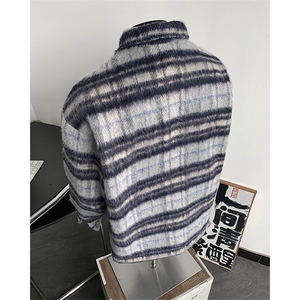 短款呢料呢子夹克 冬季毛呢大衣 XZ514-2-F008-常规P100 加棉P125图片