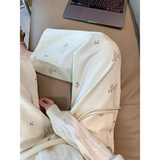 AK2384-p50美式小狗2026春季新款蕾丝拼接垂感显瘦直筒休闲裤子，女装休闲裤，星座617A-2