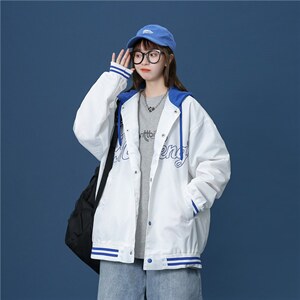 2021情侣宽松连帽夹克秋季男士休闲外套上衣学生飞行服WT33P85,男装夹克,电商D325