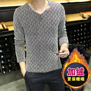 冬季长袖加厚保暖修身卫衣大码网格纱针织打底衫上衣蓝加绒,胖妹妹冬季大衣搭配图片图片