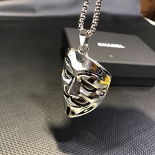 G1836欧美面具吊坠个性项链创意男士钛钢吊坠T恤链毛衣链配饰，项链，星座510A-2