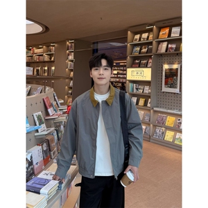 1506/Q31150/P63美式复古廓形宽松圆领棉服图片