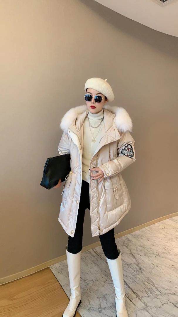 【现货】大毛领时尚显瘦羽绒服，女装羽绒服，名怡