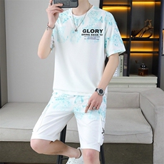 6187-P45夏季男士休闲时尚运动套装，男装T恤，星座1215-1