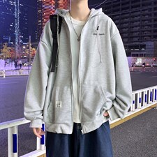 开衫休闲外套卫衣港风bf风春季男学生chic连帽运动上衣W2591-P32,男装卫衣,星座512-2