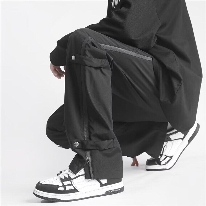 冲锋裤男春季户外机能风男休闲裤美式排扣裤子K10035-310B-1-P45图片