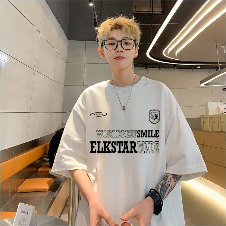 250g凉感索罗纳短袖t恤夏季美式复古潮牌半袖体恤5648-P35官网，女装T恤，电商B245