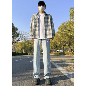 春季新款抖音修身小直筒基础简约牛仔裤 712-N368p55图片