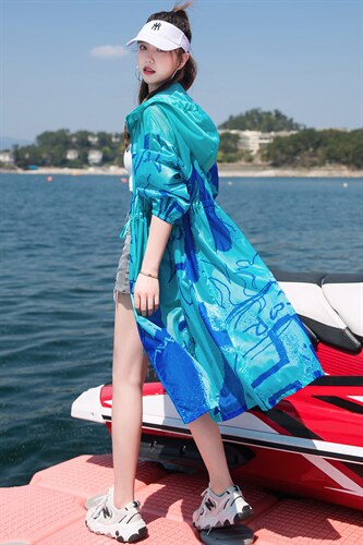 防晒衣女中长款2025夏季新款RF2C290-8102#-P90-148，女装防晒衣，蝶眷