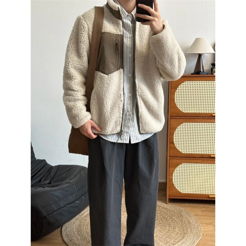 秋冬新款羊羔毛外套 GS04-P85 成分100聚酯纤维图片