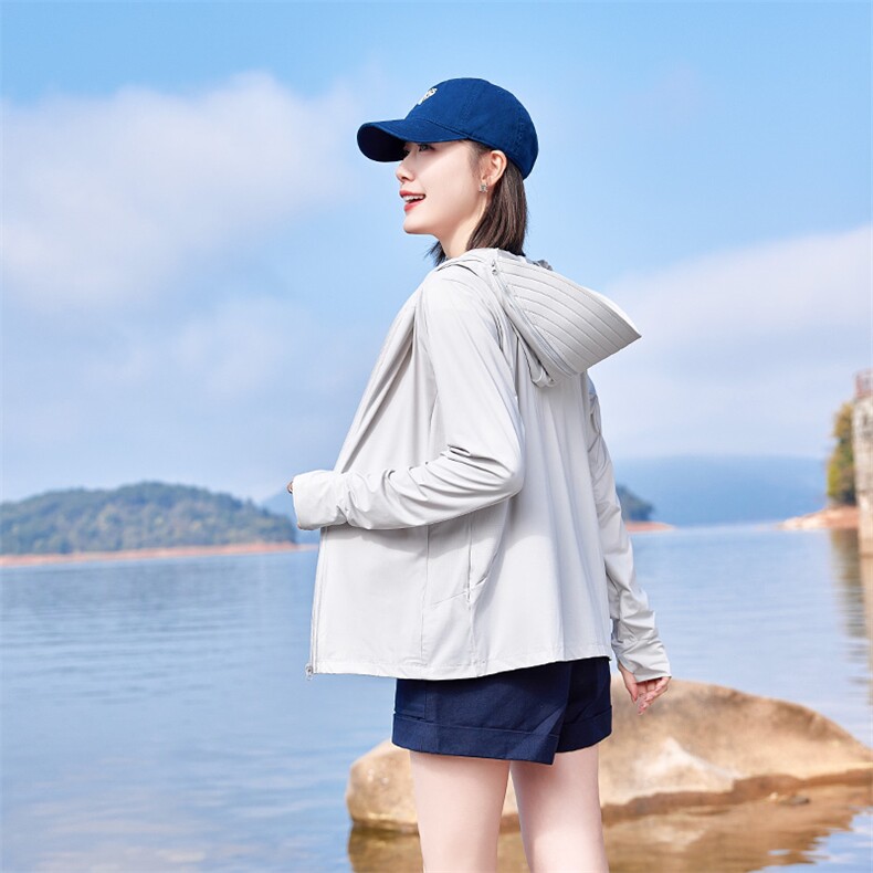 冰丝透气防晒衣女款2025夏季户外防晒服防紫外线upf凉感防晒外套,女装防晒衣,可可小西