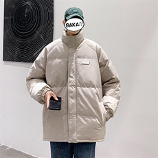 新款男百搭设计感纯色港风棉衣M065-P90控148，男装棉衣，星座717