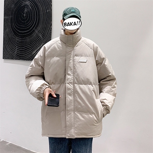 新款男百搭设计感纯色港风棉衣M065-P90控148图片