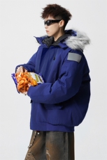 连帽可脱卸毛领S-5XL大码：聚酯纤维棉衣男MY77917P138控198，男装棉衣，星座227-7