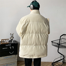 冬季青少年加绒加厚立领棉衣港风宽松大码棉服外套男女6223-P100，男装棉衣，电商A441-1