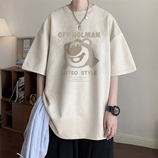 量大优可提供视频2024夏麂皮绒短袖T恤HD019-1-LPT2458-P20，男装T恤，电商019-1