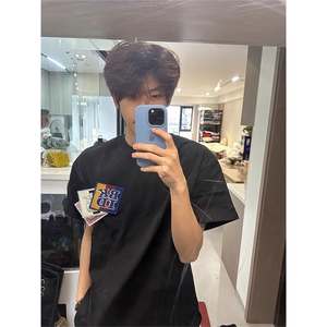 万针全刺绣工艺抖音得物高品质260克重磅纯棉双纱美式高街短袖T恤图片