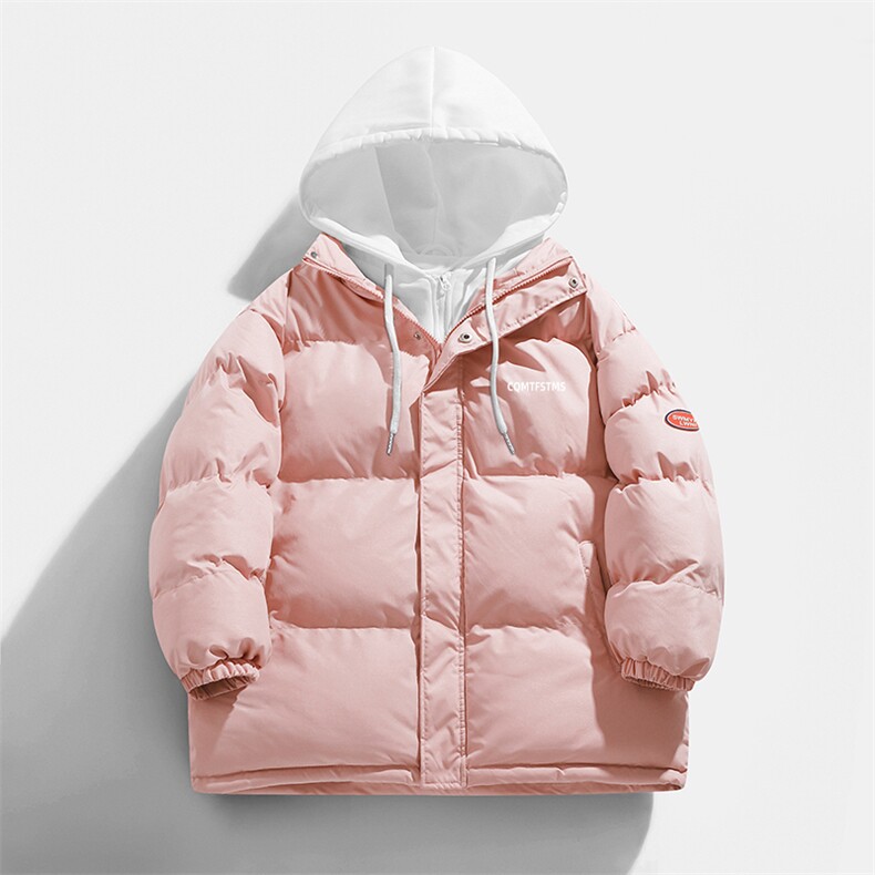 大货到仓！2022港风情侣棉衣男女假两件连帽棉服WT08,男装棉衣,星座1508-3