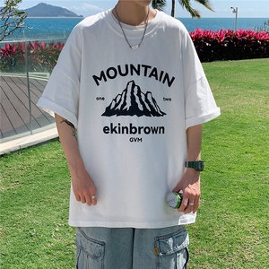 1图案已注册港风日系休闲情侣大码M-5XL风T恤男DT7655P25控38图片