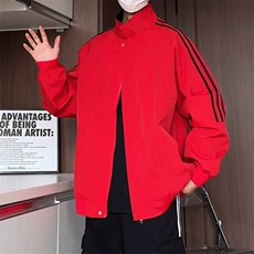 JK5007/P65春装新款个性织带立领飞行员夹克男潮百搭上衣外套，男装夹克，电商A141