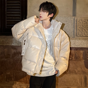 (自家图）解构短款PU皮立领棉服外套3005-P125图片