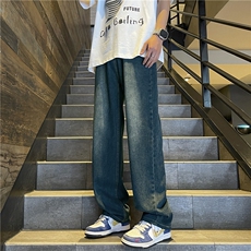 宽松潮流百搭牛仔裤垂顺休闲K870常规特批40，男装休闲裤，星座718-1