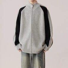立领休闲拉链针织衫开衫毛衣秋冬季时尚百搭上衣外套M8228，男装针织衫/毛衣，星座1116A（原606A-3）