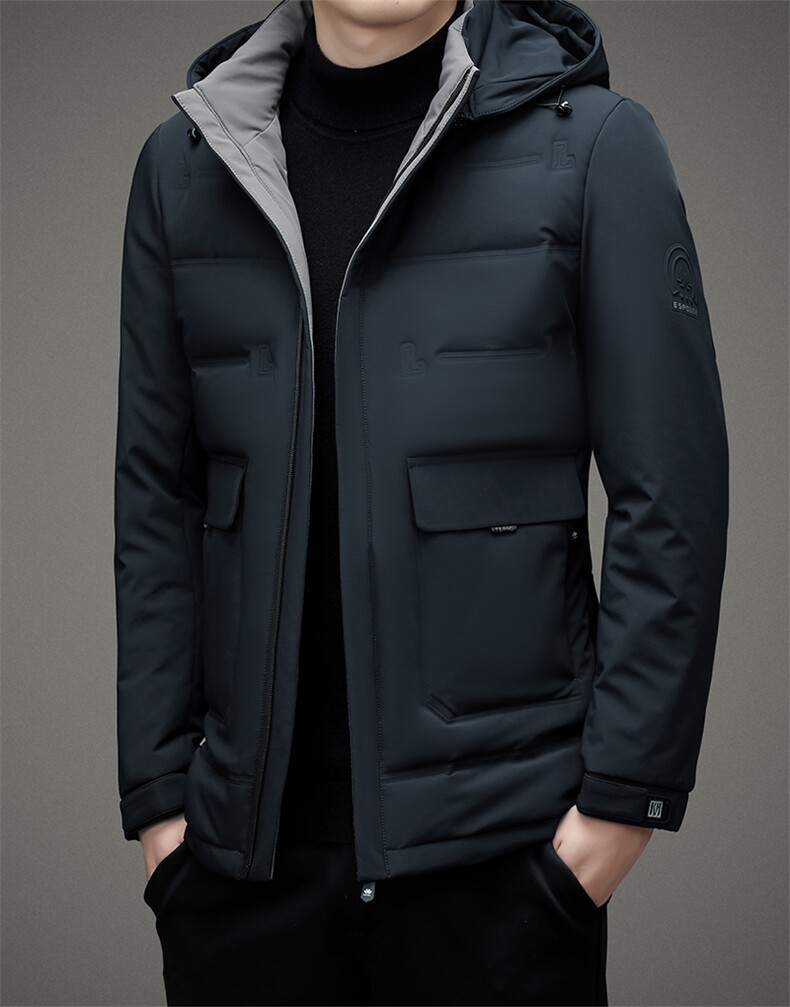 BAMJ-8995钱塘2020-2商务休闲冬季厚款中年男士简约他羽绒服P200,男装羽绒服,钱塘207-2