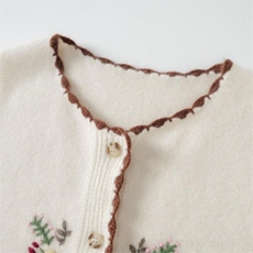 2025年秋季马甲常规重工圆领绣花马甲，女装马甲，致织羊绒