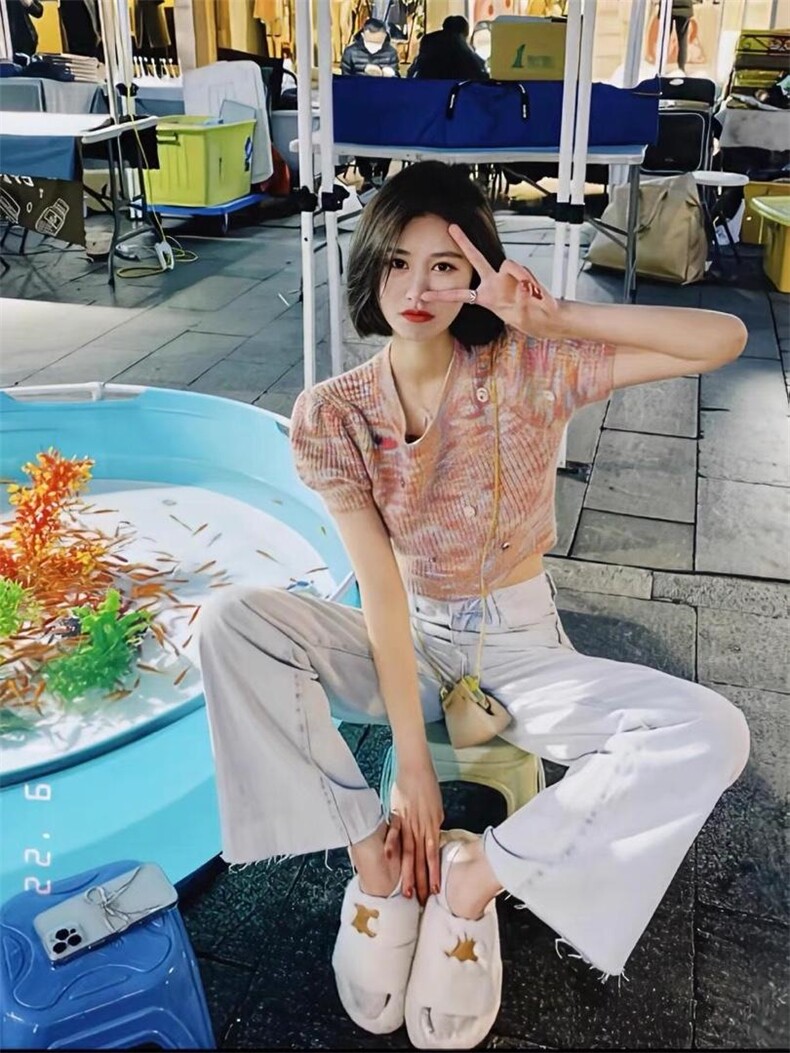 春季新款彩色宝石彩虹毛衣，女装针织衫/毛衣，CHERRY·印