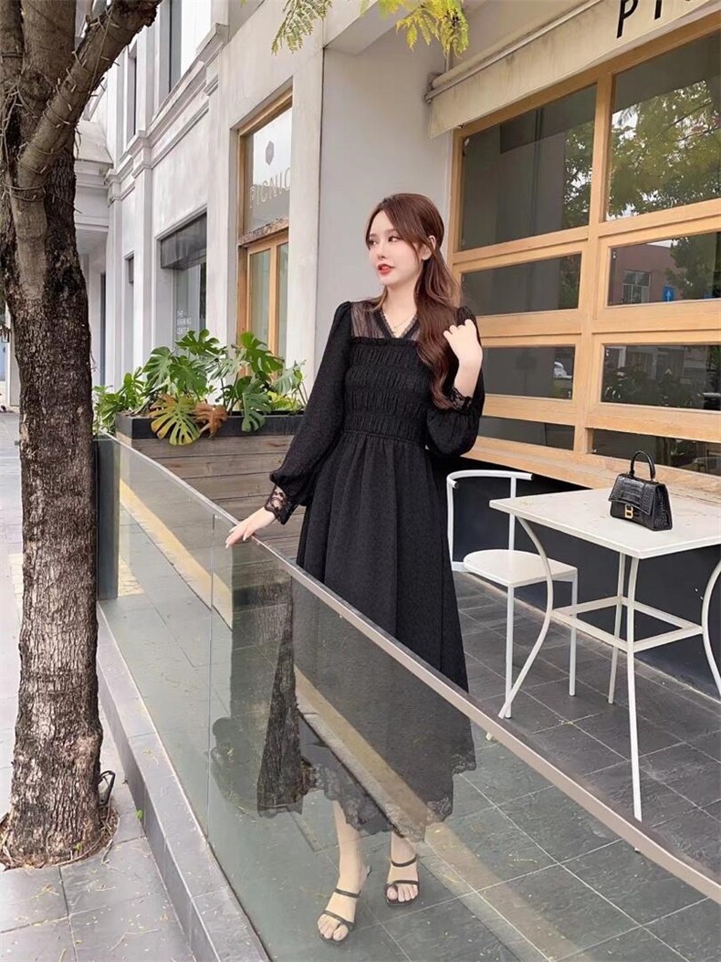 蕾丝气质连衣裙，女装连衣裙，艾丽贝儿