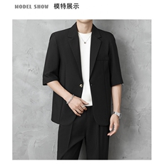 2025韩版潮流男士上衣帅气宽松港风西装外套男春秋百搭休闲西服，男装西服，四季星座505