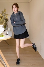 连帽卫衣女新款2025爆款时尚洋气秋冬宽松显瘦慵懒风长袖外套上衣，女装卫衣/绒衫，2C169