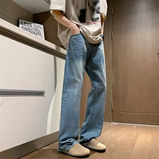 牛仔裤男款修身显瘦美式复古vibe裤子水洗做旧直筒裤N8944，男装牛仔裤，星座1116A-1（原606A）
