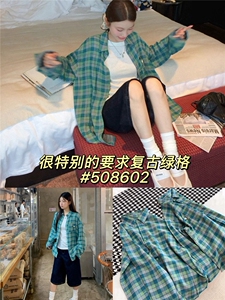 2025秋冬百搭时尚简约新款格子衬衣图片