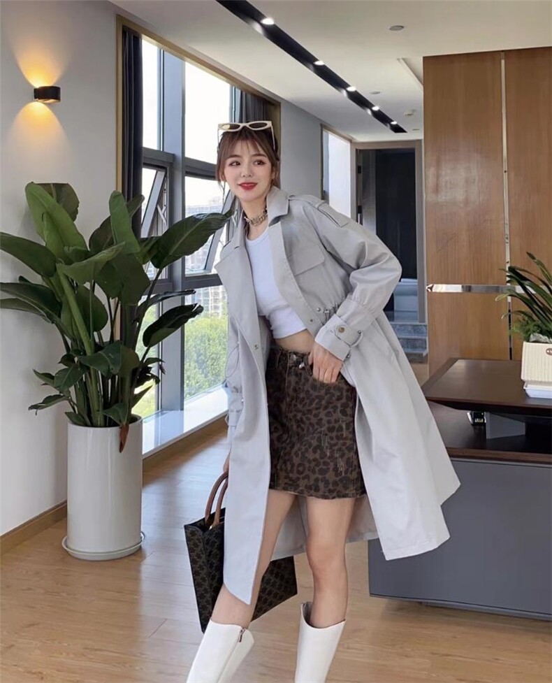 现货秋装新款风衣，女装风衣，艾涵o