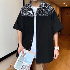 2022衬衫男士短袖韩版宽松潮流帅气休闲学生衬衫CJ318P30，男装衬衫，星座1116-2