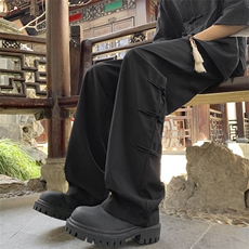 新中式风盘扣裤子夏季垂感长裤（现货）KK176-特P30控58，男装休闲裤，星座1213