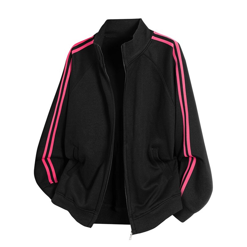 抖音得物高品质二开美式重磅宽松纯色立领双头双拉链卫衣外套W72，男装卫衣，电商A486