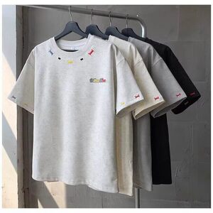 刺绣短袖T恤男女生夏季痞帅宽松半袖上衣青少年百搭T恤TX1501-p35图片
