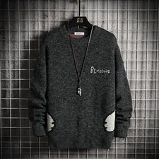 2020冬季日系网格男毛衣宽松休闲针织衫男线衣A313-3965-P85控108，男装针织衫/毛衣，电商A313