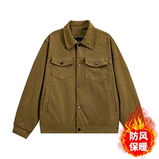 2025秋季新款灯芯绒棒球领复古潮流薄中年爸爸夹克男潮JK3136-P48，男装夹克，星座1402-1