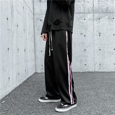 休闲裤男高街嘻哈宽松直筒运动卫裤秋季ins港风韩版长裤k316-p35图片